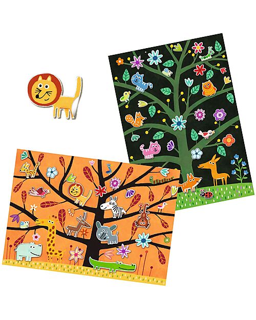 Djeco Set of Puffy Stickers - Off-ground tag! - Small Gifts For Little Ones - from 3 years Stickers & Stamps Sets