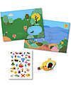 Djeco Set of Puffy Stickers - Summertime - Small Gifts For Little Ones - from 3 years Stickers & Stamps Sets