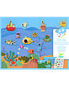 Djeco Set of Puffy Stickers - Summertime - Small Gifts For Little Ones - from 3 years Stickers & Stamps Sets