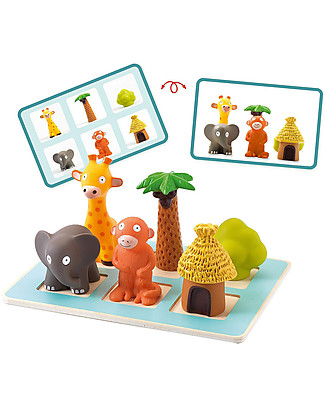 Djeco Spatial Relationship Toy Eduludo - Place the Figure! Montessori Toys