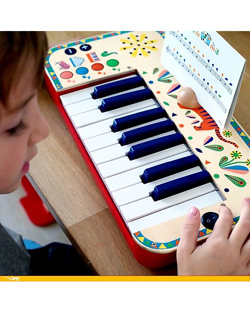 Djeco Synthesizer Animambo - piano + organ + saxophone + vibraphone Musical Instruments