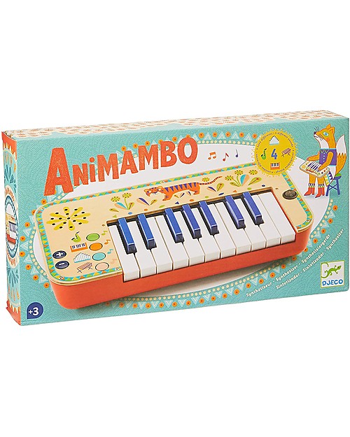 Djeco Synthesizer Animambo - piano + organ + saxophone + vibraphone Musical Instruments