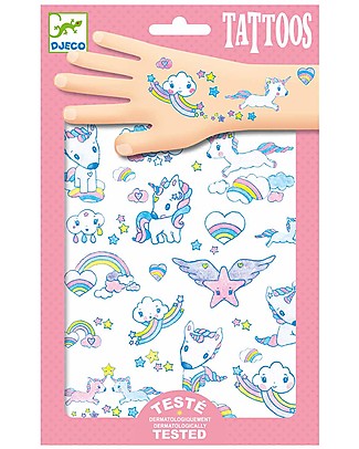 Djeco Tatoos, Unicorns - Glitter Tattoos