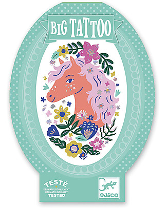 Djeco Temporary Tattoo Poetic Horse - Dermatologically Tested Tattoos