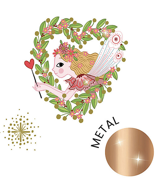 Djeco Temporary Tattoos Fairy Friends - Dermatologically Tested Children's Tattoos