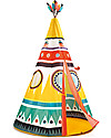 Djeco Tipi Tent, Colorful - 110 x 164 cm Tepees & Tents