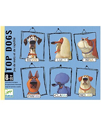 Djeco Top Dogs Playing Cards - Game of Syllables Board Games