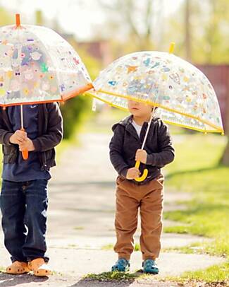 Djeco Transparent Umbrella with Safety System - Space Design Umbrellas