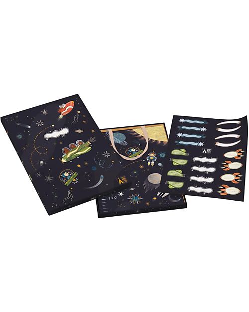 Djeco Wall Chart for Children - Space - Up to 1,40 m Wall Decorations