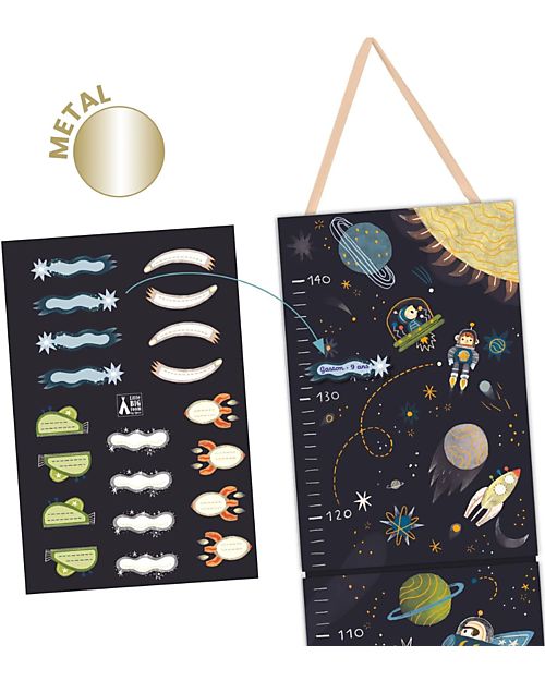 Djeco Wall Chart for Children - Space - Up to 1,40 m Wall Decorations
