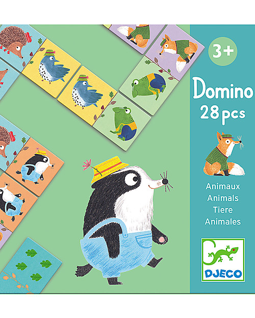 Djeco Wooden Animals Domino - 28 pieces Montessori Toys