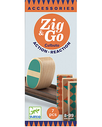 Djeco Wooden Building Toy Zig&Go Culbuto 7 pieces - Construction Game STEM toys