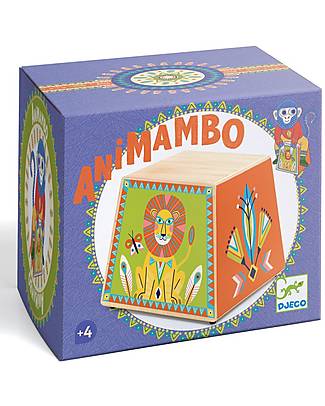 Djeco Wooden Cajon Musical Drum - Animambo - 2+ Musical Instruments