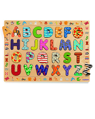 Djeco Wooden Puzzle of Letters, ABC Montessori Toys