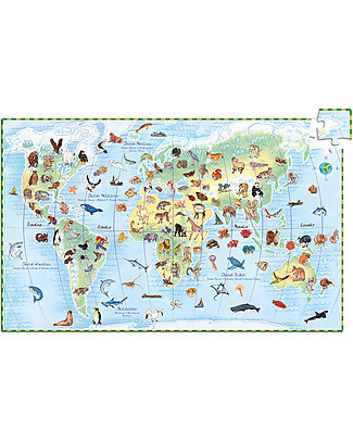 Djeco World's Animals Puzzle + Booklet - 100 pieces Puzzles