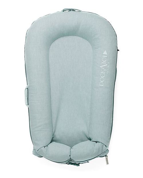 DockAtot DockAtot Deluxe+, 0 to 8 months, Marine Chambray - 100% Oeko-Tex certified cotton, removable cover Baby Nest