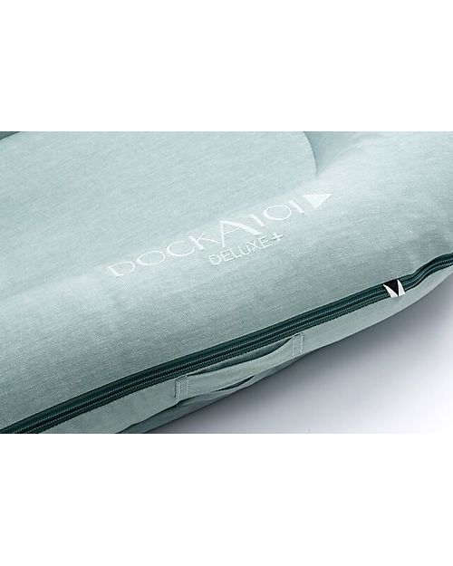 DockAtot DockAtot Deluxe+, 0 to 8 months, Marine Chambray - 100% Oeko-Tex certified cotton, removable cover Baby Nest