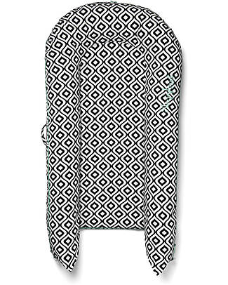 DockAtot DockAtot Grand Pod reducer - from 9 to 36 months - Black and White Rhombus Pattern - 100% Oeko cotton -Tex removable cover Baby Nest