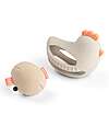 Done By Deer 2-in-1 Multisensory Toy - Teether & Rattle - Clucky - Sand - 3m+ Teethers