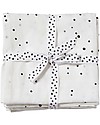 Done By Deer 2-Pack Burp Cloth Dreamy Dots, White - 70x70 cm - 100% cotton Burpy Bibs