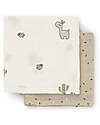 Done By Deer 2-Pack Burp Cloth - Lalee - Sand - 65x65 cm - 100% cotton Snap Bibs