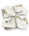 Done By Deer 2-Pack Burp Cloth - Lalee - Sand - 65x65 cm - 100% cotton Snap Bibs