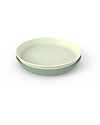 Done By Deer 2-Pack Kiddish Plate - Elphee - Green - 100% Recyclable Melamine-free Bowls & Plates