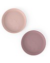 Done By Deer 2-Pack Kiddish Plate - Elphee - Powder - 100% Recyclable Melamine-free Bowls & Plates