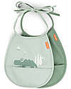 Done By Deer 2-Pack Waterproof Bib - Croco - Green - with Pocket Waterproof Bibs