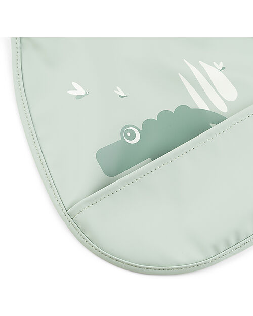 Done By Deer 2-Pack Waterproof Bib - Croco - Green - with Pocket Waterproof Bibs