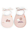 Done By Deer 2-Pack Waterproof Bib - Happy Clouds - Powder - with Pocket Waterproof Bibs