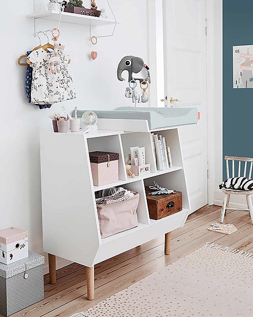 Done By Deer 2in1 Storage Rack, White - Suitable from Birth Dressers