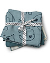 Done By Deer 3-pack Burp Cloth Deer Friends Blue - 70x70 cm - 100% cotton Burpy Bibs
