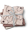 Done By Deer 3-pack Burp Cloth Deer Friends Powder - 70x70 cm - 100% cotton Burpy Bibs