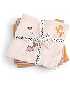 Done By Deer 3-pack Burp Cloth Lalee the Llama - Powder - 70x70 cm - 100% cotton GOTS Burpy Bibs
