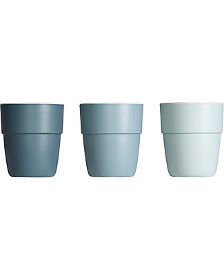 Done By Deer 3-Pack Yummy Mini Mug, Blue Tones - 160 ml Cups & Beakers