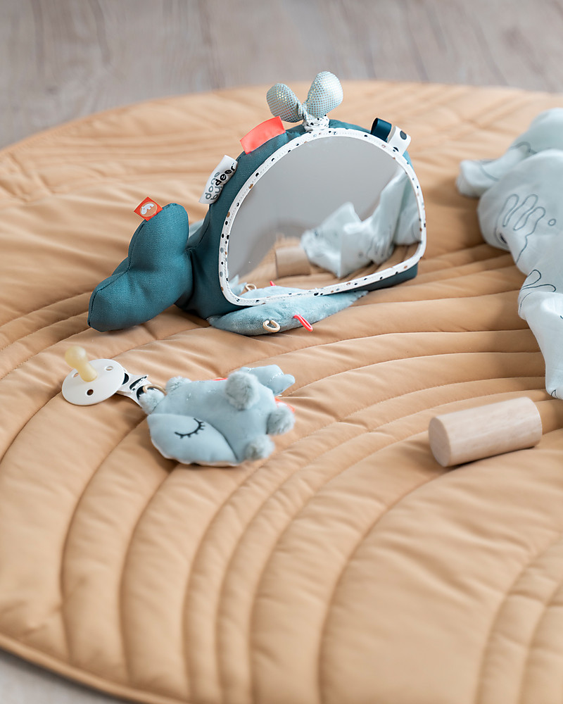 Done by Deer Elphee Elephant Floor Mirror Activity Toy, Grey