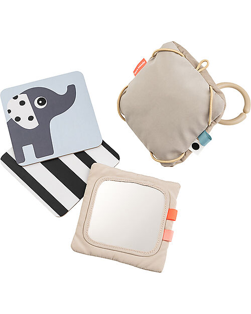 Done By Deer Activity Hanging Toy - Card Holder - Deer Friends - Contrast - 0+ Newborn Toys_