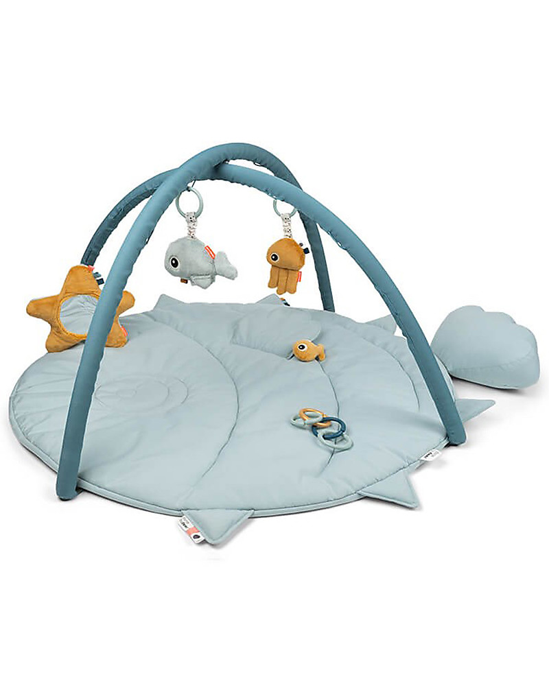 Done By Deer Musical Mirror Mobile Sea friends - Blue unisex (bambini)
