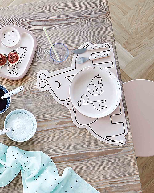 Done By Deer Anti-slip Silicone Placemat Dreamy Dots - Powder Placemat