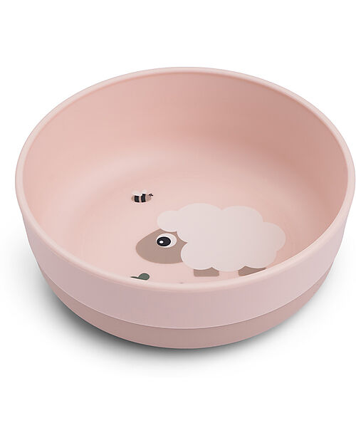 Done By Deer Antislip Base Bowl - Tiny Farm - Powder - 375 ml Bowls & Plates
