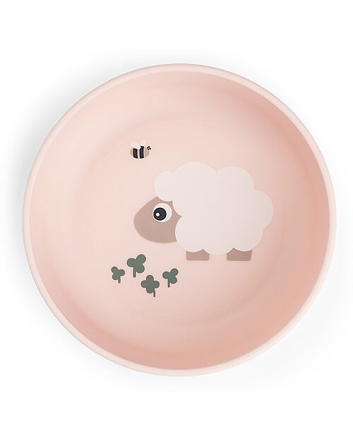 Done By Deer Antislip Base Bowl - Tiny Farm - Powder - 375 ml Bowls & Plates