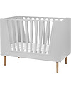 Done By Deer Baby Cot 4in1 with Rails, Grey - 140x70 cm Convertible Beds