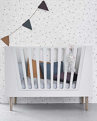 Done By Deer Baby Cot 4in1 with Rails - Grey - 60x120 cm Cots & Cotbeds