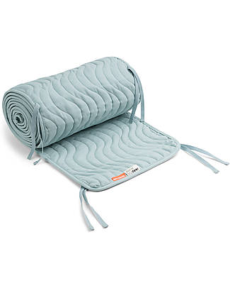 Done By Deer Bed Bumper with strings - Dreamy Waves - Blue - 360 cm Bumpers