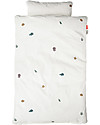 Done By Deer Bedding Set Duvet Cover 80x70 cm and Pillowcase 35x28 cm -Sea Friends Beige - Organic Cotton Duvet Sets