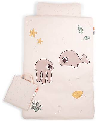 Done By Deer Bedding Set Duvet Cover and Pillowcase Jelly & Wally Powder - Junior 140x100 cm - 100% cotton Duvet Sets