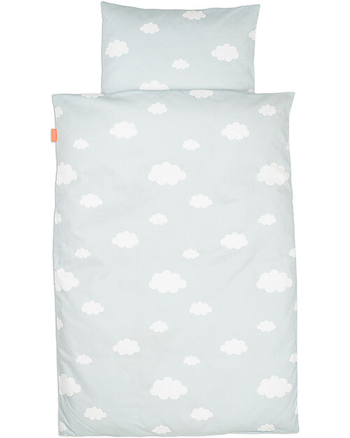 Done By Deer Bedilinen Junior Set - Duvet and Pillow - 100x140 cm -100% Cotton - Blue - Elphee Duvet Sets