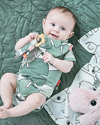 Done By Deer Bib & Teether Gift Box Tiny Tropics Snap Bibs