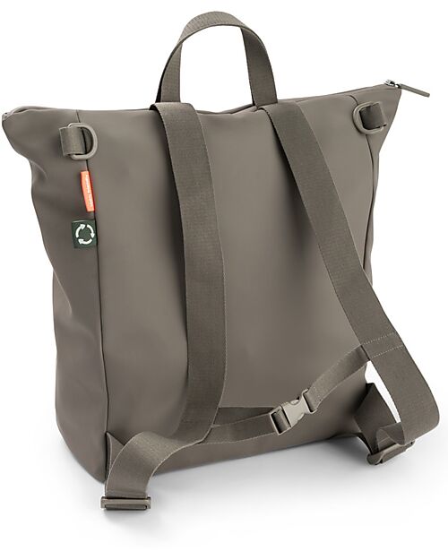 Done By Deer Changing Backpack with Foldable Changing Table and Stroller Hooks - Taupe - Made with recycled bottles! Changing Backpack